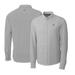 Men's Cutter & Buck Gray Fanatics Corporate Advantage Pique Long Sleeve Button-Down Shirt