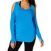 Jessica Simpson Tops | Jessica Simpson Womens Plus Jersey Cold Shoulder Pullover Top,Belize Blue,0x | Color: Blue | Size: 0x