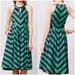 Anthropologie Dresses | Girls From Savoy Anthropologie Emerald Ripple Striped Dress | Color: Blue/Green | Size: 0