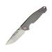 Viper Katla Linerlock Folding Knife 3.25" stonewash finish Bohler M390 stainless tanto Gray textured titanium handle V5982TI3D