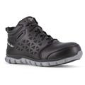 Reebok Sublite Cushion Work Shoe Athletic Waterproof Mid Cut - Men's Black/Grey 9.5 Wide 690774451858