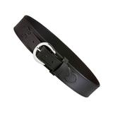Aker Leather Model B06 2.25inch Leather Lined River Belts 40 in Chrome Buckle Plain Black B06-BP-40-CH