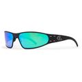 Gatorz Wraptor Sunglasses Black Frame Brown Polarized w/Green Mirror Lens Polarized WRABLK03P-G