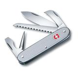 Victorinox Swiss Army 7 Folding Knife Silver/Ribbed 0.8150.26