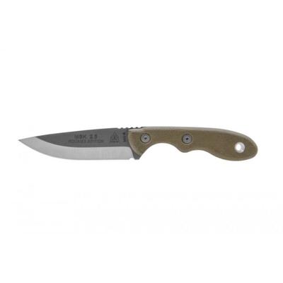 Tops Knives Mini Scandi Rockies Edition Fixed Blade Knife Brown 3in MSK-TBF