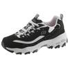 Sneaker SKECHERS "D´Lites - Biggest Fan", Damen, Gr. 39, schwarz-weiß (schwarz, weiß), Leder, Synthetik, Textil, sportlich, Schuhe, Freizeitschuh, Halbschuh, Schnürschuh im trendigen Chunky-Style