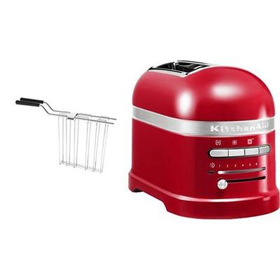KITCHENAID Toaster "Artisan 5KMT2204EER EMPIRE ROT", rot (empire rot), B:18cm H:22,5cm T:33cm, Toaster, mit Sandwichzange Image