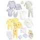 Erstausstattungspaket KLITZEKLEIN "Baby-Set" bunt (weiß, grau, gelb, gestreift, gemustert) Baby KOB Set-Artikel Erstausstattungspakete