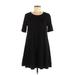 Sharagano Casual Dress - A-Line: Black Solid Dresses - Women's Size 8
