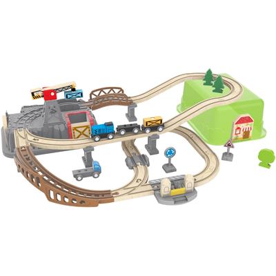 Spielzeug-Eisenbahn HAPE "Eisenbahn-Baukasten" Spielzeugfahrzeuge bunt Kinder Altersempfehlung Spielzeugfahrzeuge