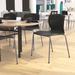 Flash Furniture Hercules Series Commercial 770 LB. Capacity Stack Chair w/ Lumbar Support Plastic/Acrylic/Metal in Black | Wayfair