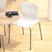 Flash Furniture Hercules Series Commercial Grade 770 LB. Capacity Stack Chair w/ Lumbar Support Plastic/Acrylic/Metal in White | Wayfair