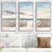 Picture Perfect International Windy Beaches - 3 Piece Floater Frame Painting on Canvas in Blue | 41.5 H x 64.5 W x 2 D in | Wayfair