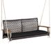 Winston Porter Cypher Porch Swing Wood/Solid Wood in Brown | 21.5 H x 51.5 W x 27 D in | Wayfair 63CFE8894FE6436FAB4826E4924AD215