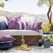 Red Barrel Studio® Outdoor Waterproof Floral Printed Decorative Throw Pillow for Patio Garden /Polyfill in Indigo | 20 H x 20 W x 4 D in | Wayfair