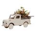 The Holiday Aisle® Harvest Truck w/ Harvest Floral Decor Metal | 8.25 H x 17.5 W x 7 D in | Wayfair 97FABCABC945416A816B9A181B58AA26