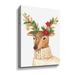 The Holiday Aisle® Christmas Deer - Graphic Art on Canvas Metal in Brown/Green/Red | 32 H x 24 W x 2 D in | Wayfair