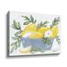 Gracie Oaks Lemons in Bowl - Painting on Canvas in Blue/Green/Yellow | 8 H x 10 W x 2 D in | Wayfair C92BB7E2731A4AC096527F3541A32392