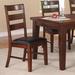 Sara Ladder Back Dining Side Chairs in Brown, Set of 2