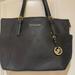 Michael Kors Bags | Charlotte Saffiano Leather Top-Zip Tote Bag With Logo Dust Bag | Color: Black | Size: Os