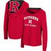 Women's Colosseum Scarlet Rutgers Knights Catalina Hoodie Long Sleeve T-Shirt