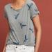 Anthropologie Tops | Anthropologie T. La Hummingbird Back Twist Tee | Color: Gray | Size: Xxsp