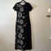 Lularoe Dresses | Lularoe Maxi Dress Black W/White Floral Size Xs | Color: Black/White | Size: Xs