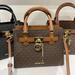 Michael Kors Bags | Michael Kors Small Hamilton Crock Leather Satchel Crossbody Brown | Color: Brown/Gold | Size: Small