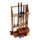 Uber Games Garden Croquet Set with Wooden Trolley - Contains 4 mallets in 2 sizes (2 x 34 and 2 x 38), 4 x 12oz moulded plastic croquet balls, 6 steel hoops, 1 hoop mallet and 4 corner flags