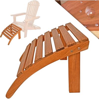 Casaria - Fußhocker Holz Outdoor wetterfest 160kg Belastbarkeit Holzstreben Garten Balkon Terrasse Image