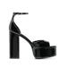 Tatiana 130 Platform Patent Leather Sandals - Black - Paris Texas Heels