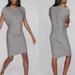 Athleta Dresses | Athleta Draped Grey Crew Neck Asymmetrical Dress | Color: Gray | Size: S
