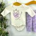 Disney Matching Sets | Disney | Aristocats Kitty Onesie And Pants, Nb | Color: Cream/Purple | Size: Newborn