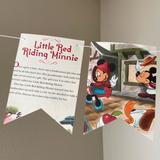 Disney Party Supplies | Little Red Riding Minnie Book Paper Garland | Color: Black/Red | Size: Os