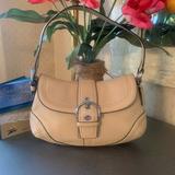 Coach Bags | Coach Pebble Leather Handbag, Bone Color Or Cream. Beautiful, Clean, Great Gift. | Color: Cream | Size: Os