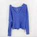 Free People Sweaters | Free People Blue Relaxed Sweater Medium | Color: Blue | Size: M