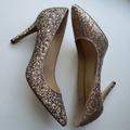 Jessica Simpson Shoes | Jessica Simpson Gold Glitter Heels, Size 8. | Color: Gold | Size: 8