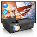 YCLZY Beamer Bluetooth mit Leinwand, Full HD 1080P WiFi Projektor, 9000 Lumen Outdoor LED Projector, 10000:1 Kontrast, Tageslicht Beamer für Heimkino, iOS, Android, Laptop, TV Stick, PS5