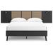 Signature Design by Ashley Charlang Panel Platform Bed w/ 2 Extensions Wood in Black/Brown | 43 H x 64 W x 85 D in | Wayfair EB1198B6
