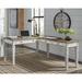 Signature Design by Ashley Realyn L-Shape Desk Wood in Brown/White | 31 H x 60 W x 76 D in | Wayfair H743H1