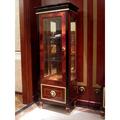 Rosdorf Park Yeates 27.56" Wide Mirrored Back China Cabinet Wood/Glass in Brown | 74.8 H x 27.56 W x 18.5 D in | Wayfair