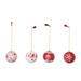 The Holiday Aisle® Floral Ball Ornament in Red/White | 3 H x 3 W x 3 D in | Wayfair 11F7969E4F9E4552A607F03DB070B87A