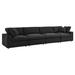 Black Sectional - Commix Down Filled Overstuffed 6-Piece Sectional Sofa by Modway Polyester | 35 H x 40 W x 40 D in | Wayfair EEI-3357-BLK