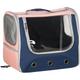 Borsa Trasportino 42x30x36 cm per Cani e Gatti 3 Entrate Rosa e Blu