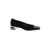 Bruno Magli Heels: Pumps Chunky Heel Classic Black Shoes - Women's Size 4 1/2 - Closed Toe