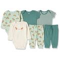 Amazon Essentials Unisex Baby Layette Outfit-Sets Baumwolle, 6er-Pack, Mehrfarbig/Eichhörnchen/Streifen, 18 Monate