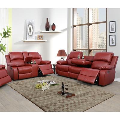 Alexander Living Room Set,Manual Recliner Sofa & Loveseat - 119"x112"x40"