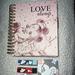 Disney Office | Disney Mickeyminniemouse Grid Spiral Notebook Hardcover New+Disney Post It Notes | Color: Cream/Pink | Size: A5