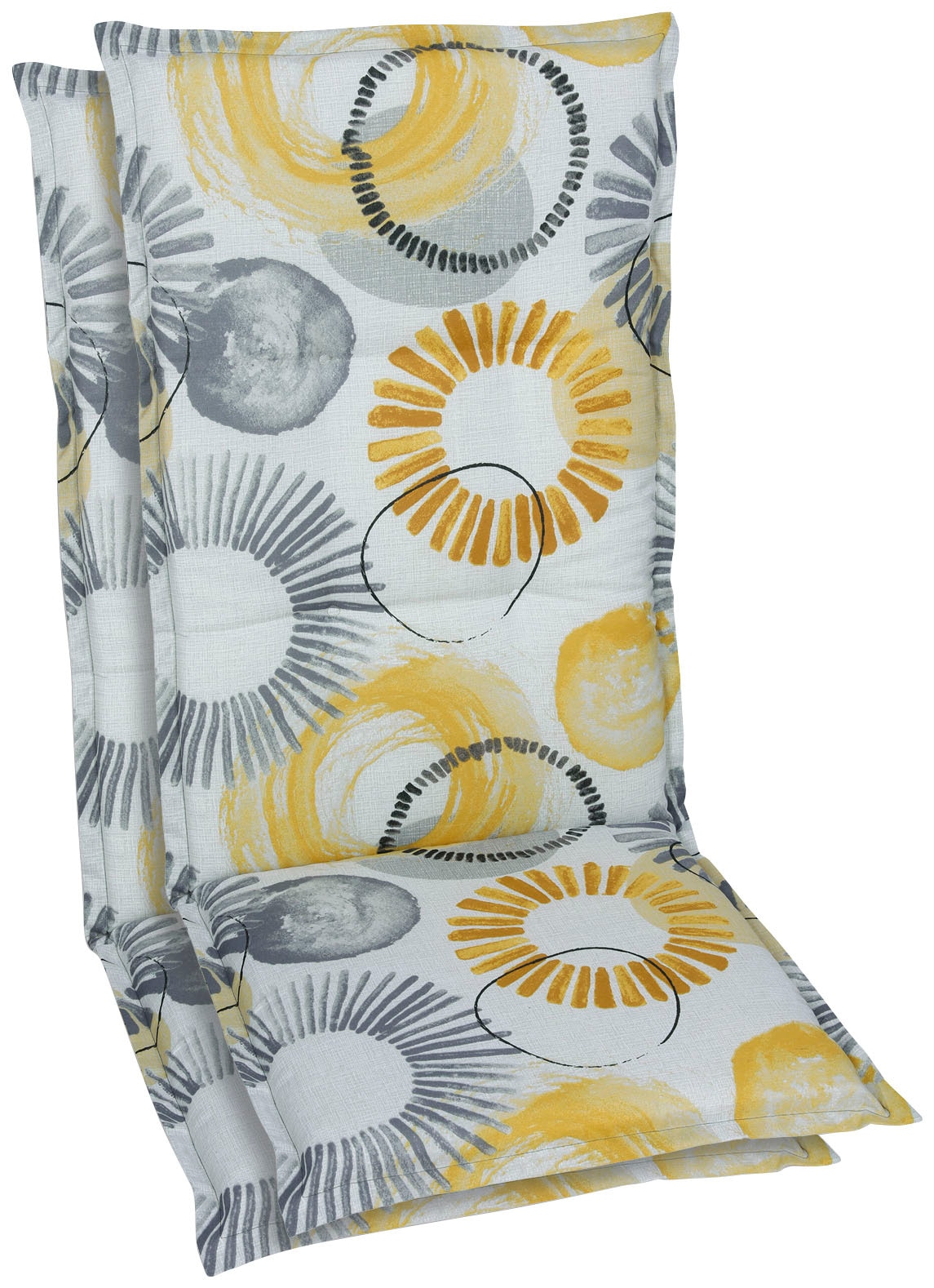 Sesselauflage GO-DE, beige, B:50cm H:120cm, Bezug: 65% Polyester, 35% Baumwolle, Polsterauflagen, 120 x 50 cm, hoch