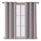 My Home Store Blackout Curtains for Bedroom-2 Panels with Eyelets and Tie Backs Thermal Blackout Curtains-Lightweight, Noise Reducing and Energy Saving Soft Curtains Silver W66” ×L90”